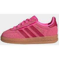 adidas Gazelle Indoor Comfort Closure Elastic Lace Shoes - Pink
