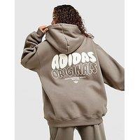 adidas Originals Wave Graphic Overhead Hoodie - Brown - Womens