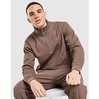 adidas Originals Waffle 1/4 Zip Sweatshirt - Brown - Mens