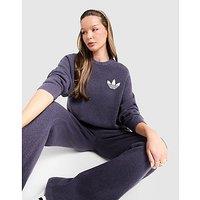 adidas Originals Trefoil Knit Crew Sweatshirt - Blue - Womens