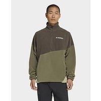 adidas Terrex Multi Climawarm Fleece Anorak - Green - Mens