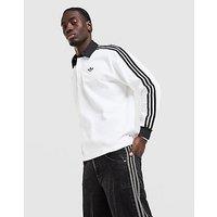 adidas Originals 3-Stripes Rugby Long Sleeve Polo Shirt - White - Mens