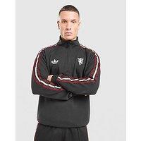 adidas Originals Manchester United FC OG 1/2 Zip Sweatshirt - Black - Mens