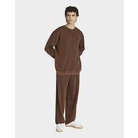 adidas Premium Essentials Retro Washed Crew Sweatshirt - Brown - Mens