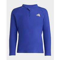 adidas Long Sleeves Zip Rashguard Kids - Blue - Kids