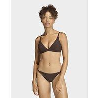 adidas Iconisea Ribbed Padded Triangle Bikini Top - Brown - Womens
