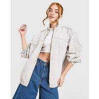 adidas Originals Oversized Denim Firebird Track Top - Grey - Womens