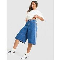 adidas Originals Firebird Denim Jorts - Blue - Womens