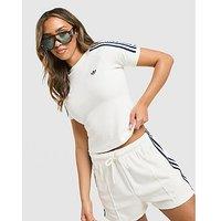 adidas Originals 3-Stripes Towel Slim T-Shirt - Off White - Womens