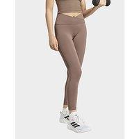 adidas 3 Stripes Studio All Me 7/8 X-over Leggings - Brown - Womens
