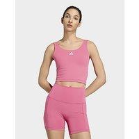 adidas 3 Stripes Studio All Me Light Support Tank - Pink - Womens