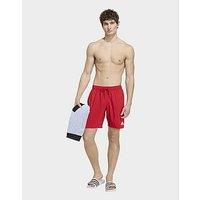 adidas 3 Stripes Swim Shorts 8 Inch - Red - Mens
