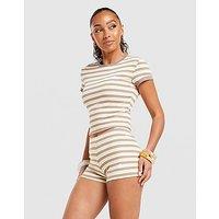 adidas Originals Stripe Micro Shorts - Orange - Womens