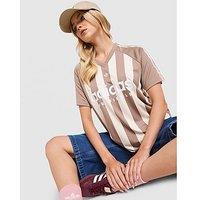 adidas Originals Stripe Football Jersey - Brown - Womens
