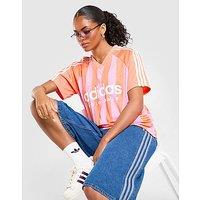 adidas Originals Stripe Football Jersey - Pink - Womens