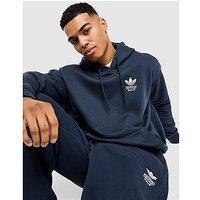 adidas Dual Print Hoodie - Blue - Mens