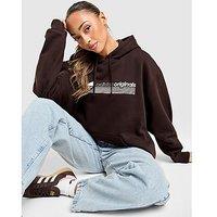 adidas Originals Sport Stripe Hoodie - Brown - Womens
