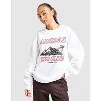 adidas Originals Ski Club Crew Sweatshirt - White - Womens