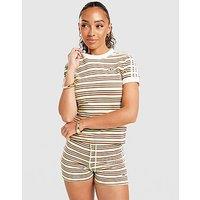 adidas Originals Towel Stripe Slim T-Shirt - Yellow - Womens