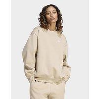 adidas Essentials Crew Long Fleece Os Sweatshirt - Brown - Womens