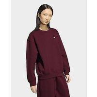adidas Essentials Crew Long Fleece Os Sweatshirt - Red - Womens