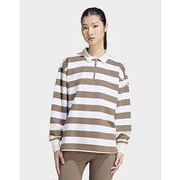 adidas Essentials Contemporary French Terry Longsleeve Polo - Brown - Womens