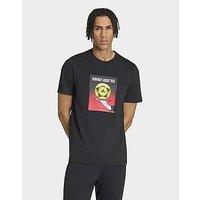 adidas Football Slogan Graphic T-shirt - Black - Mens