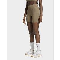 adidas Optime Workout 3-stripes Short Leggings - Brown - Womens