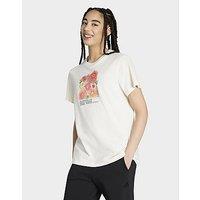 adidas Floral Loose Graphic T-shirt 2 - White - Womens