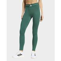 adidas Hyperglam Colour Block Full Length Leggings - Green - Womens