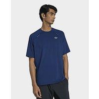 adidas Tech Trefoil Essentials Polyester Tee - Blue - Mens