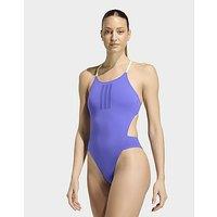adidas Ripstream 3-stripes Tie Back Swimsuit - Purple - Womens