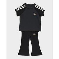 adidas Slim Knitted Tee Leggings Set - Black - Kids