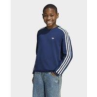 adidas 3-STRIPES LOOSE CREW Sweatshirt - Blue - Kids