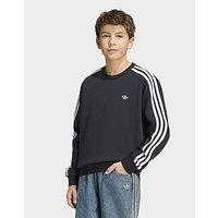 adidas 3-STRIPES LOOSE CREW Sweatshirt - Black - Kids