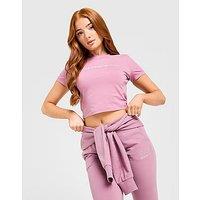 EA7 Emporio Armani Slim Diamante T-Shirt - Purple - Womens