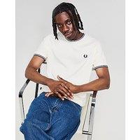 Fred Perry Twin Tipped T-Shirt - Beige - Mens