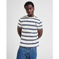 Fred Perry Fine Stripe T-Shirt - Brown - Mens