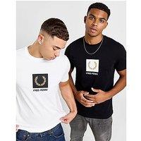 Fred Perry Box Logo T-Shirt - BLACK - Mens