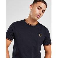 Fred Perry Twin Tipped Ringer T-Shirt - BLUE - Mens