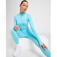 MONTIREX Power Seamless 1/4 Zip Top - Blue - Womens
