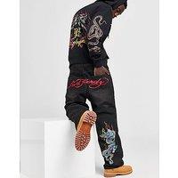 Ed Hardy Dragon Diamante Jeans - Black - Mens