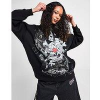Ed Hardy Dagger Boyfriend Hoodie - black - Womens