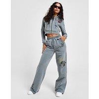 Ed Hardy Flame Tiger Wide Joggers - Grey - Womens