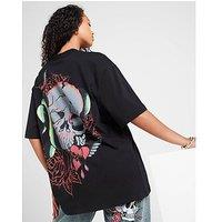 Ed Hardy Snake Skull Boyfriend Women's T-Shirt - Black