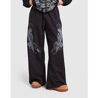 Ed Hardy Gothic Wide Leg Joggers - Black - Womens