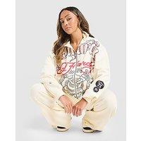Ed Hardy Gothic Full Zip Hoodie - Cream - Womens