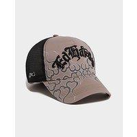 Ed Hardy Flames Trucker Cap - Grey