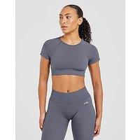 AYBL Adapt Seamless Short Sleeve Crop Top - Grey - Womens