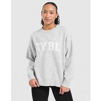 AYBL Varsity Knitted Crew Sweatshirt - Grey - Womens